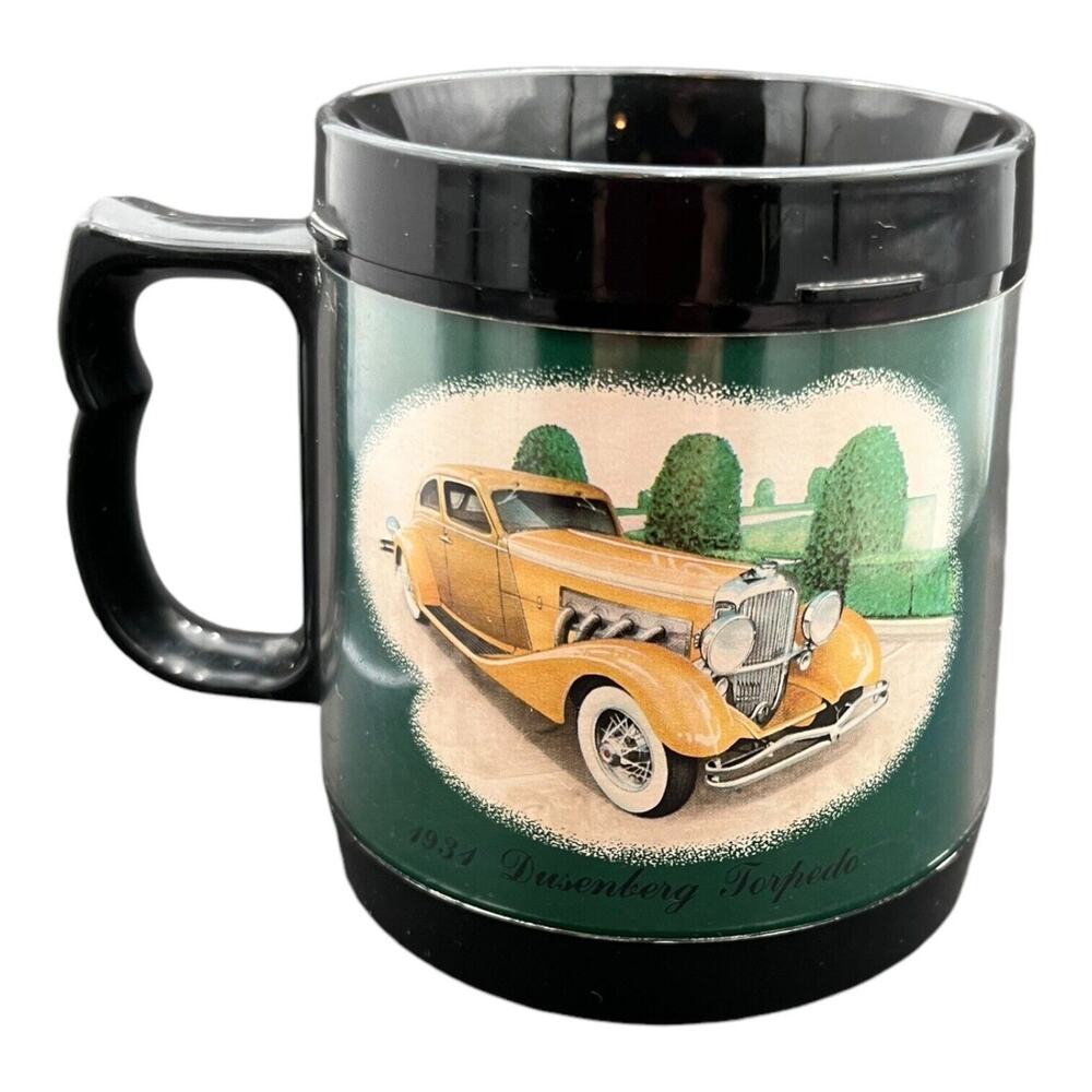 Rare 1934 Dusenberg Torpedo Thermo-Serv‎ Coffee Mug Cup 1970’s Made USA Retro